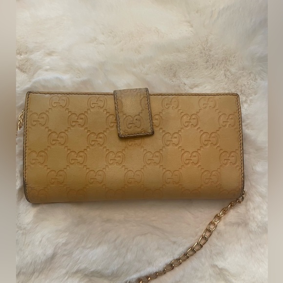 Authentic GUCCI Ssima GG Logo Leather Long Wallet - Picture 3 of 8